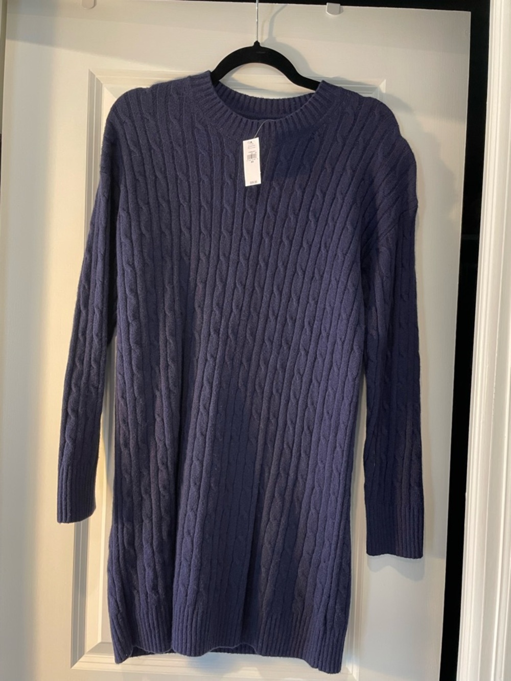 NWT Navy blue Gap CashSoft cable knit mini sweater dress